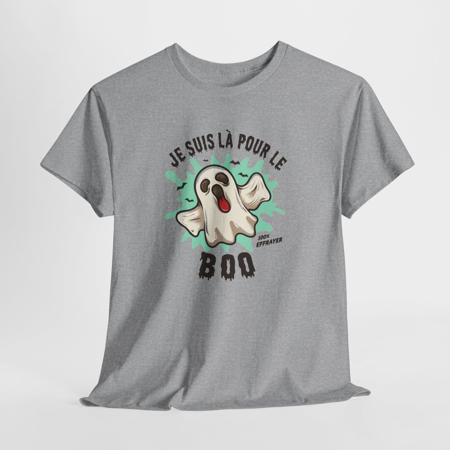 T-Shirt Halloween Homme et Femme – Fantôme Effrayant Humour – Cadeau Original Fête Halloween