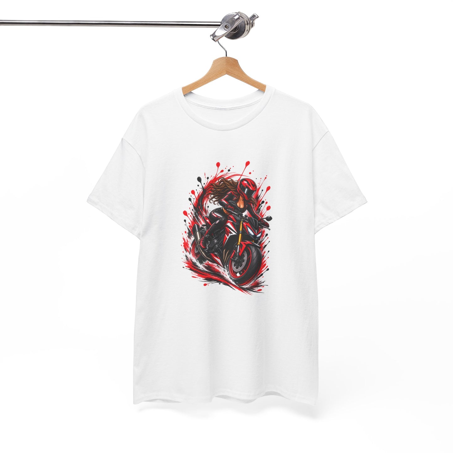 Tee Shirt Moto Femme – Motarde Passionnée de Vitesse – T-Shirt Moto Sportive Cadeau Original Femme