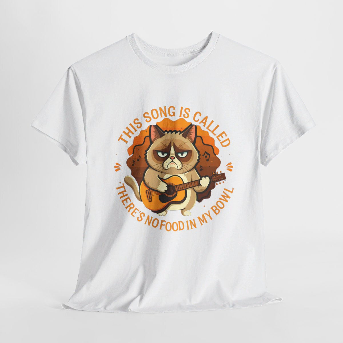 T-shirt Humour Chat et Guitare idée cadeau amusant drole pour homme et femme
