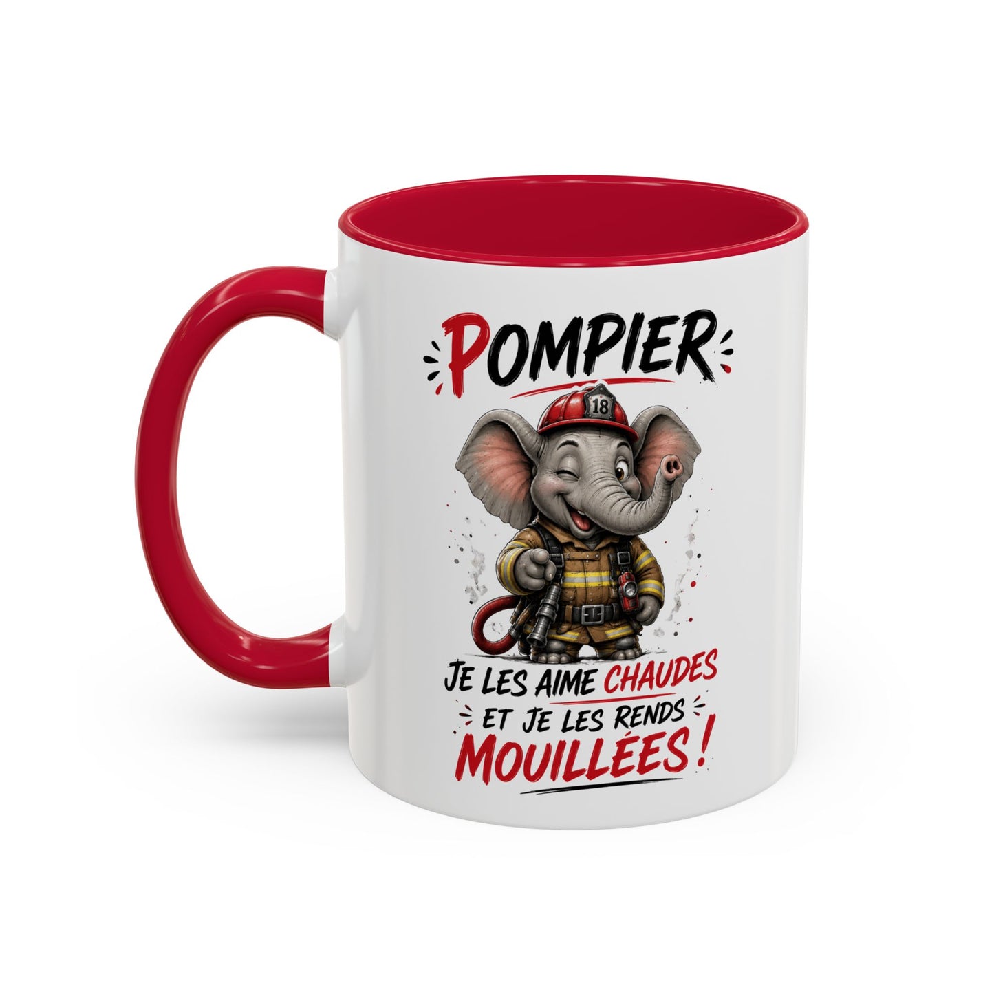 Tasse Pompier Je Les Aime Chaudes Et Je Les Rends Mouillées – Mug Humour Sapeur-Pompier – Cadeau Homme Femme 325ml