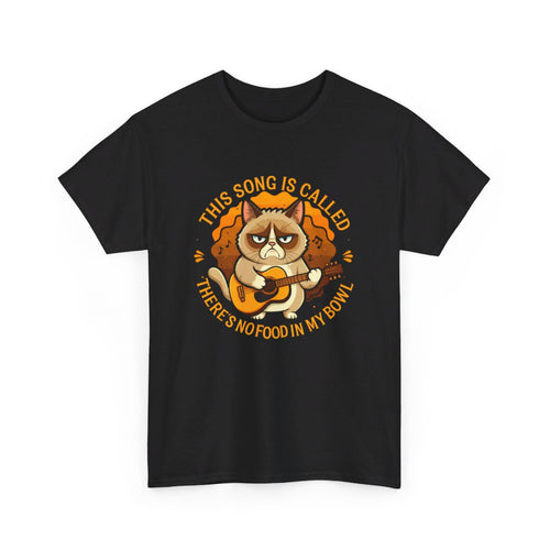 T-shirt Humour Chat et Guitare idée cadeau amusant drole pour homme et femme
