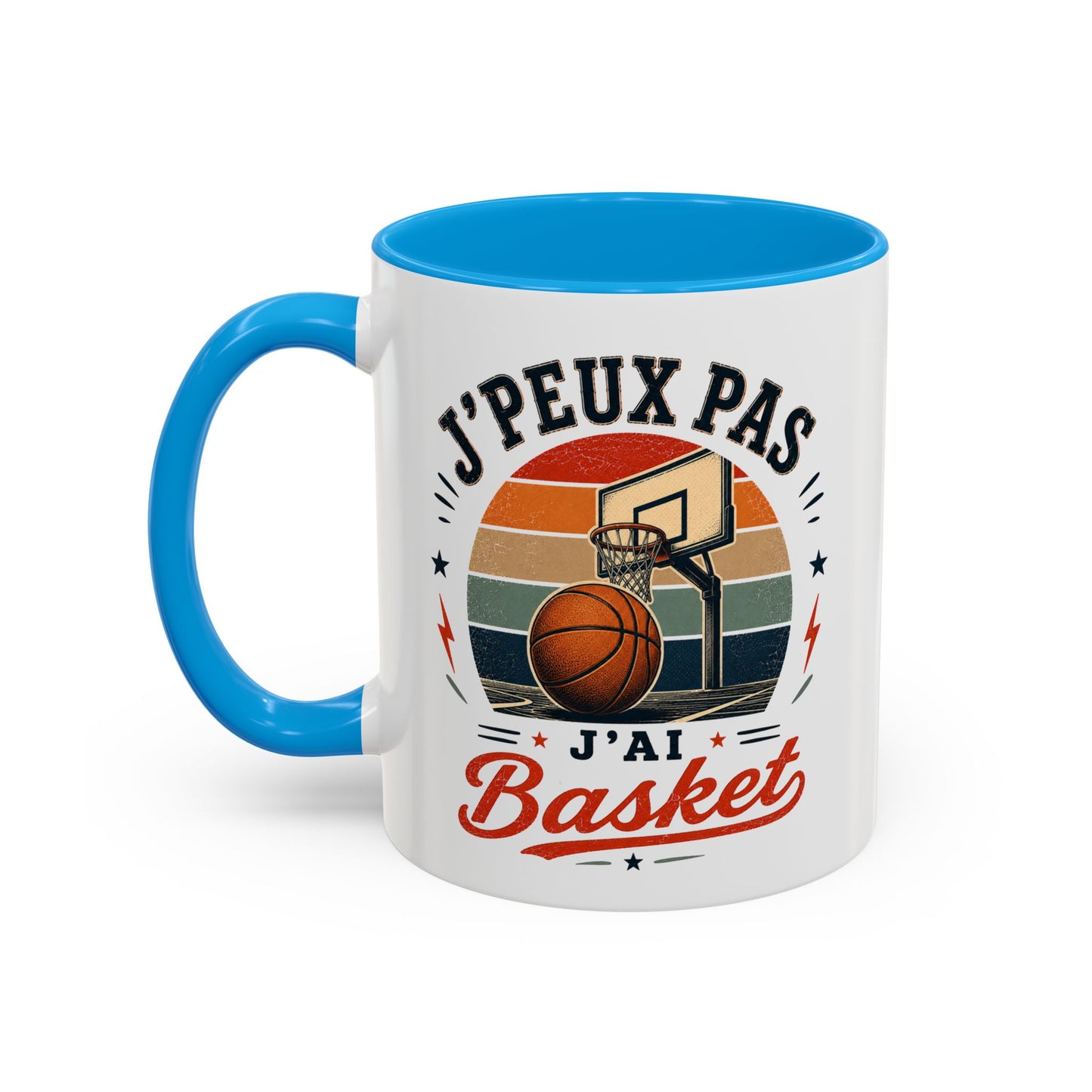 Tasse J’Peux Pas J’Ai Basket – Mug Basketball Vintage Humoristique – Cadeau Basketteur Homme Femme 325ml