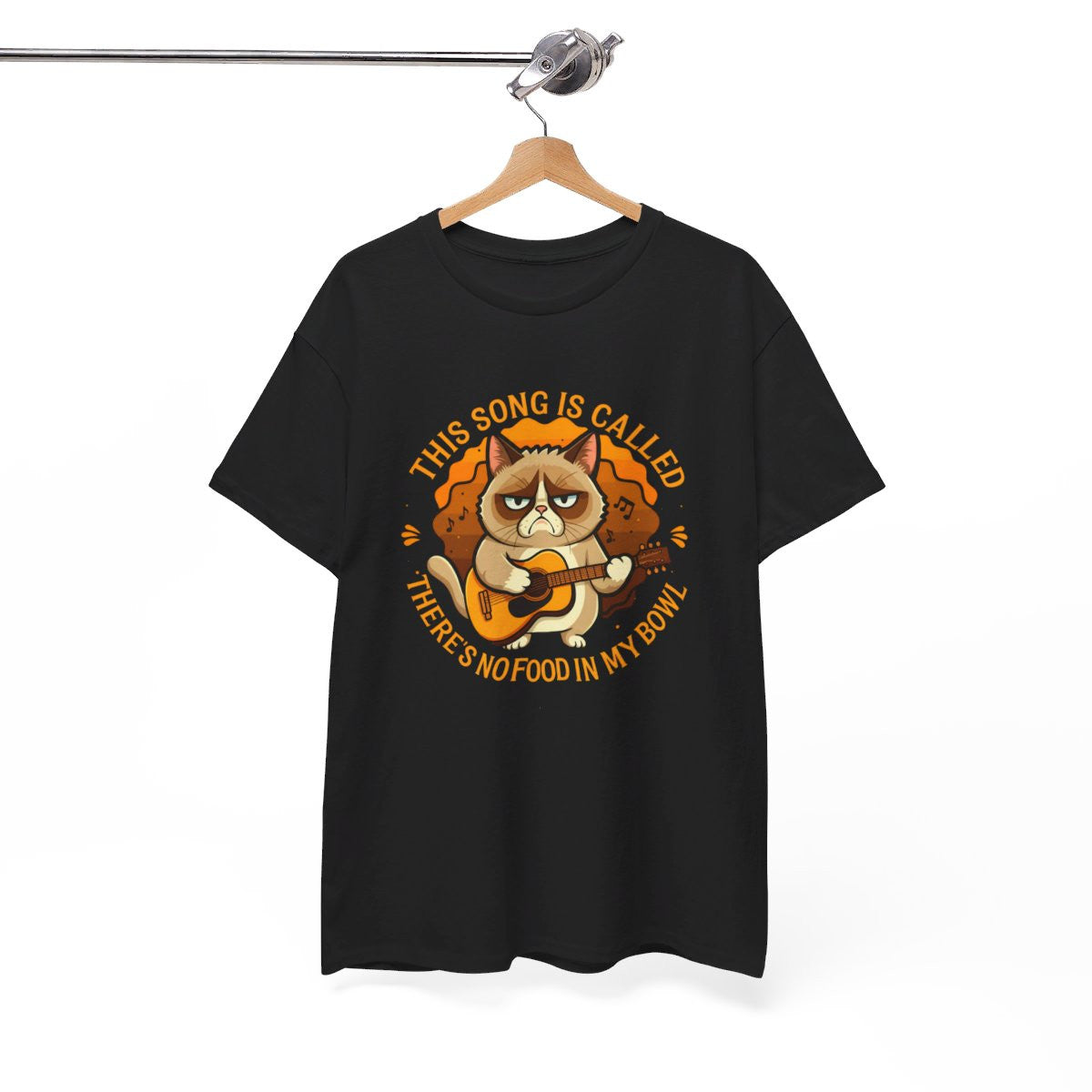 T-shirt Humour Chat et Guitare idée cadeau amusant drole pour homme et femme