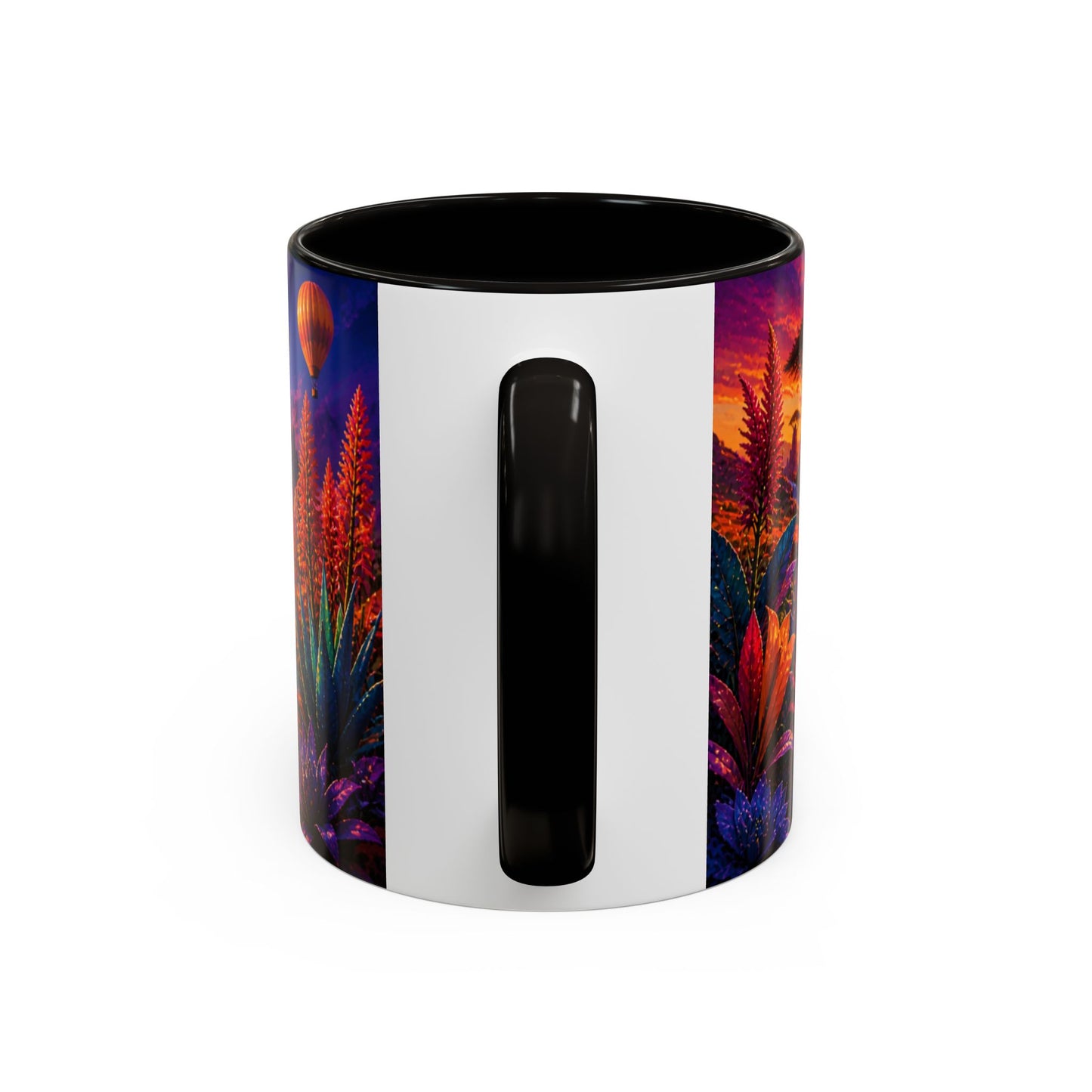 Tasse Zèbre Safari et Fleurs Exotiques – Mug Animal Sauvage Afrique – Design Artistique Coloré – Céramique 325ml