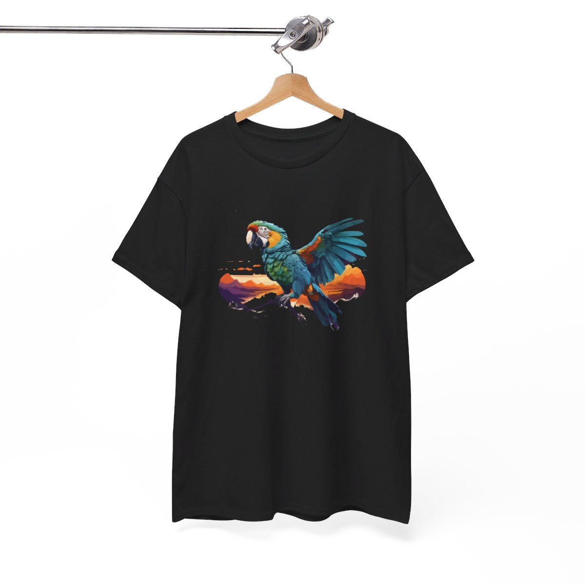 T-shirt avec Design de Perroquet - Style Coloré et Tropical, Pour Homme et Femme