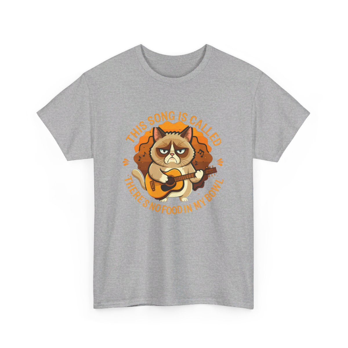 T-shirt Humour Chat et Guitare idée cadeau amusant drole pour homme et femme