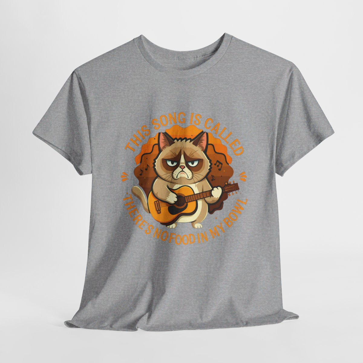 T-shirt Humour Chat et Guitare idée cadeau amusant drole pour homme et femme