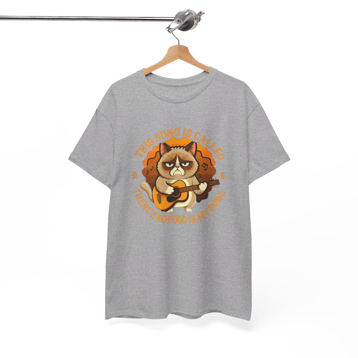 T-shirt Humour Chat et Guitare idée cadeau amusant drole pour homme et femme