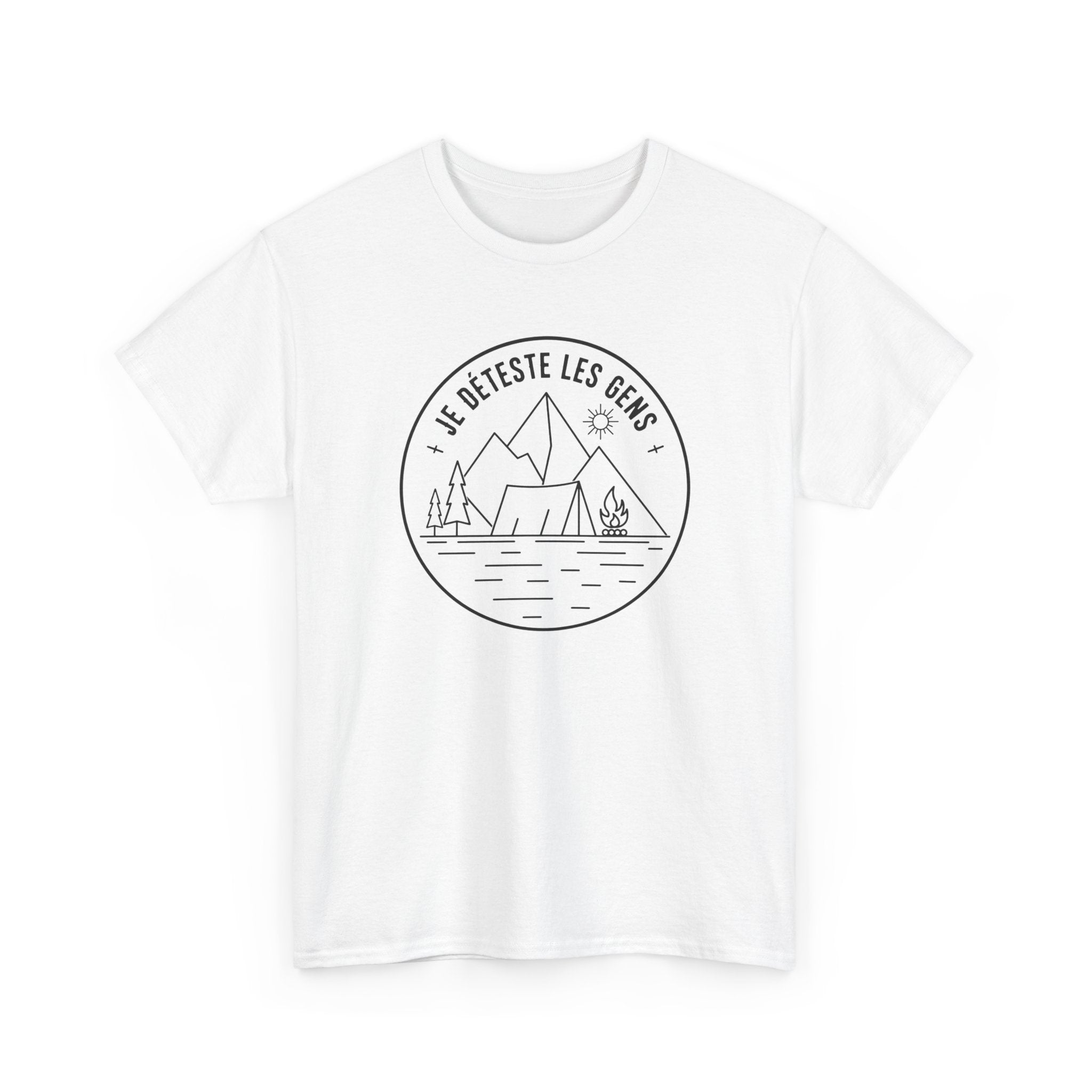 T-Shirt Camping Homme et Femme – Cadeau Campeur Randonnée Montagne – Humour Amoureux Nature Plein Air – Idée Cadeau Outdoor