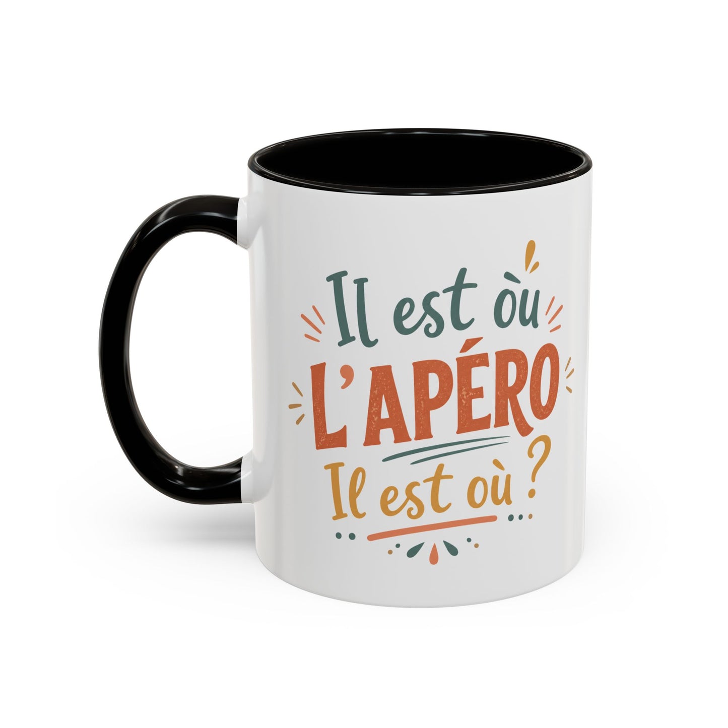 Mug Apéro Homme Humour – Tasse “Il est où l’Apéro ?” – Cadeau Original Soirée Amis Bière Vin 325ml
