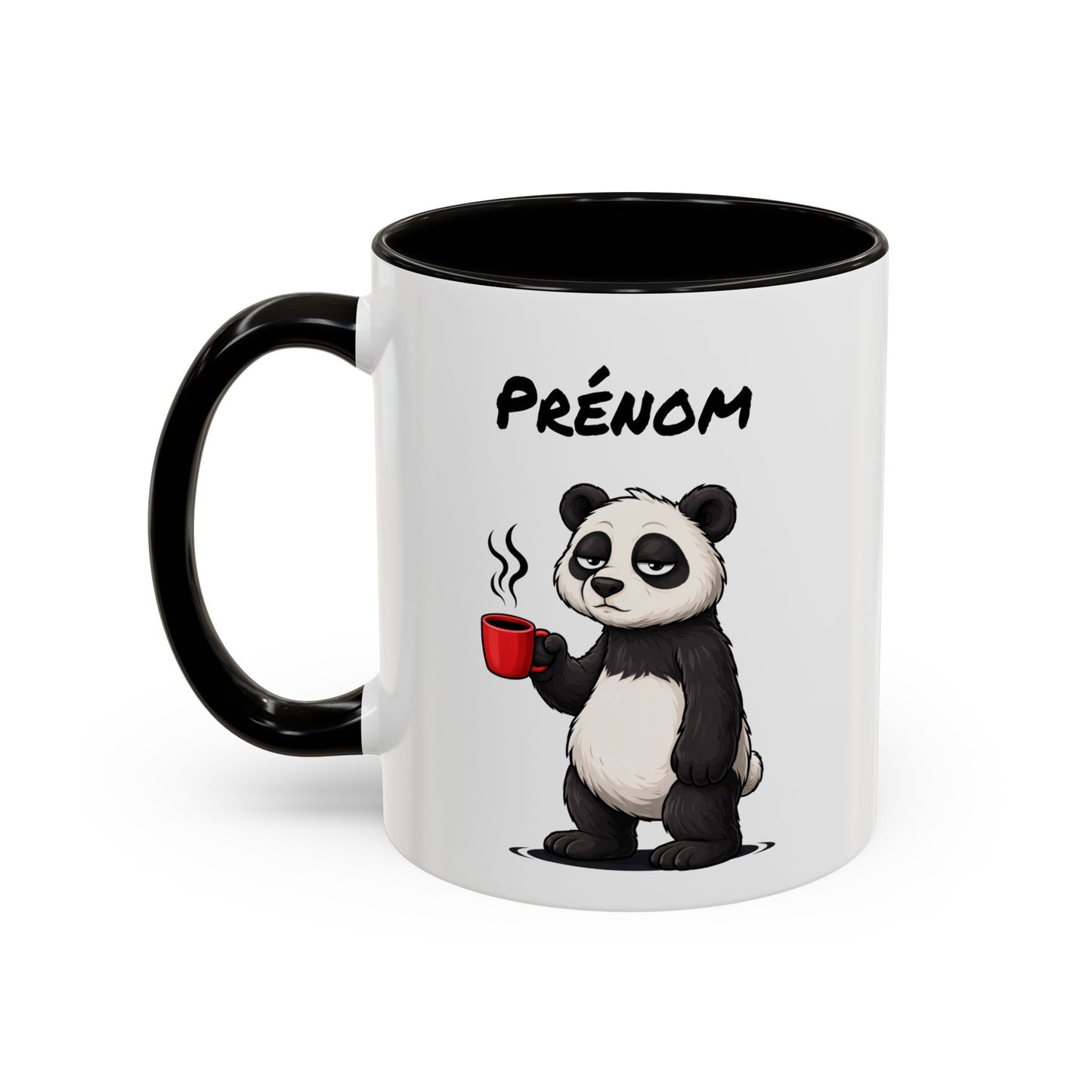 Tasse Panda Fatigué avec Café – Mug Animal Mignon et Relax – Illustration Cartoon 325ml