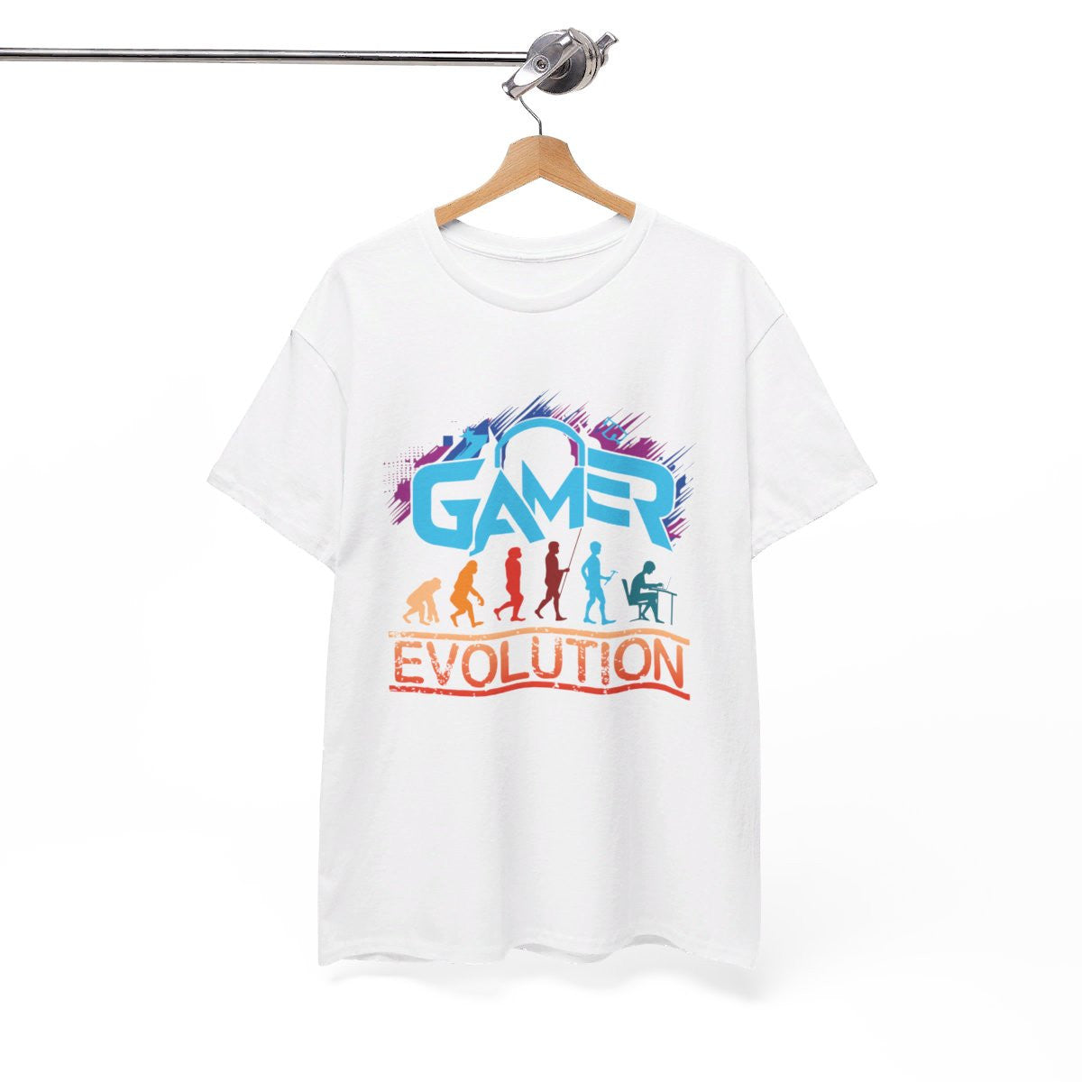 T-shirt Gamer Evolution avec Design Gamer - Pour Homme et Femme