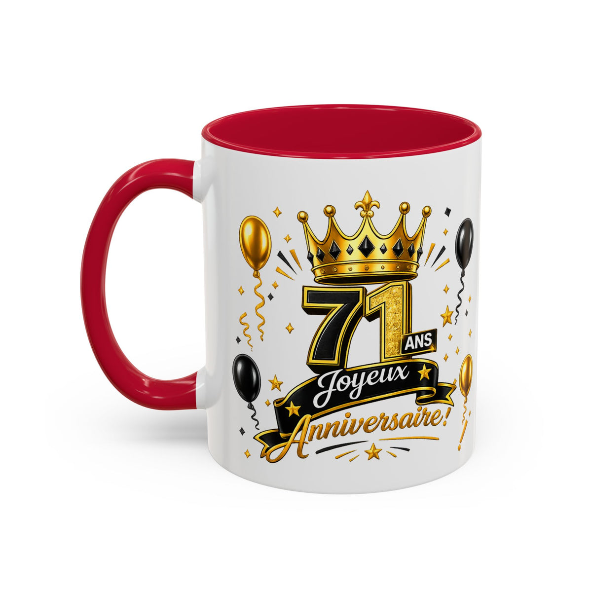 Mug Joyeux 71 Ans – Tasse Anniversaire 71 Ans – Cadeau Original pour Femme Homme – Idée Cadeau 71e Anniversaire