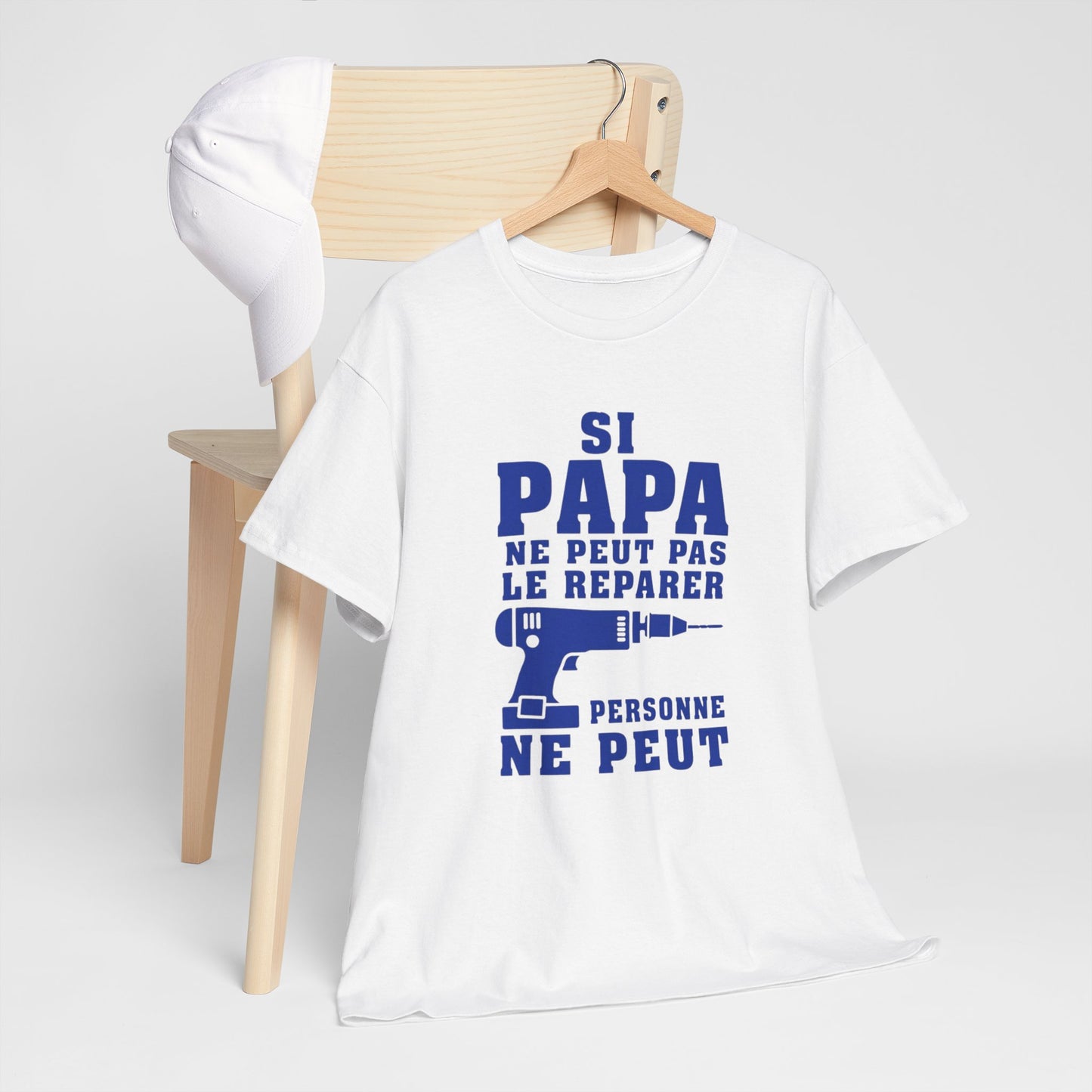 T-Shirt Papa Bricoleur Humour – Si Papa Ne Peut Pas Le Réparer Personne Ne Peut – Cadeau Papa Bricolage