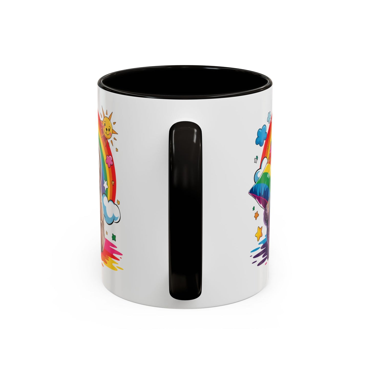 Mug Paresseux Mignon – Tasse Design Arc-en-ciel avec Coussin et Soleil – Cadeau Original 325ml