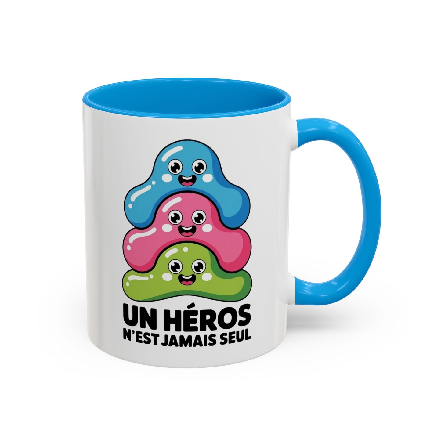 Mug Humour Bactéries – Tasse Microbes Drôles Citation Fun – Cadeau Original Humour – Céramique 325ml Noir Bleu Rouge