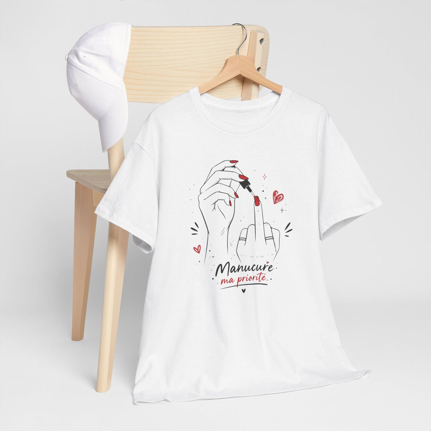 Tee-Shirt Femme Manucure Ongles Nail Art – Cadeau Prothésiste Ongulaire Esthéticienne Nail Artist – Idée Cadeau Beauté
