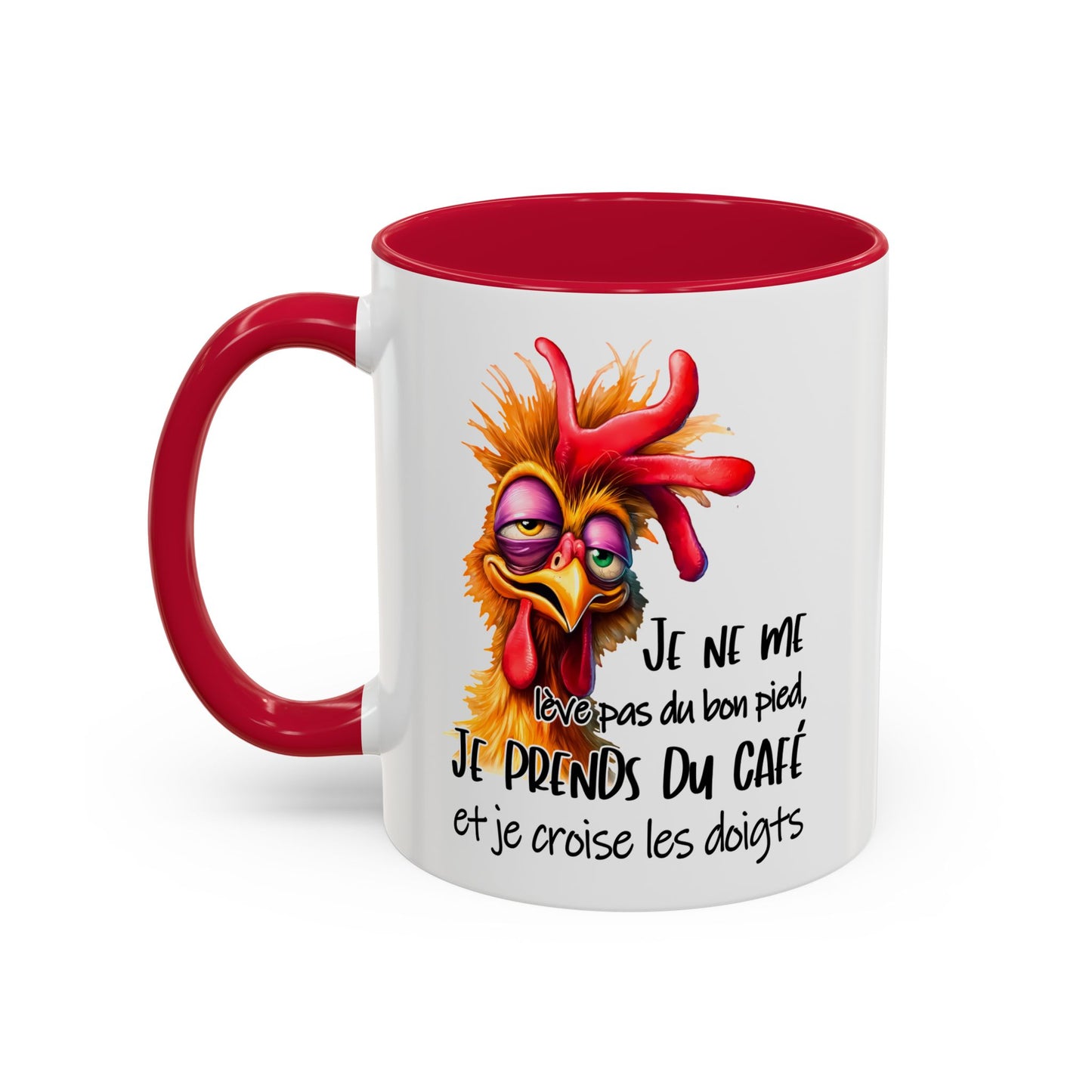 Tasse Je Ne Me Lève Pas Du Bon Pied Je Prends Du Café – Mug Humour Matin Drôle 325ml