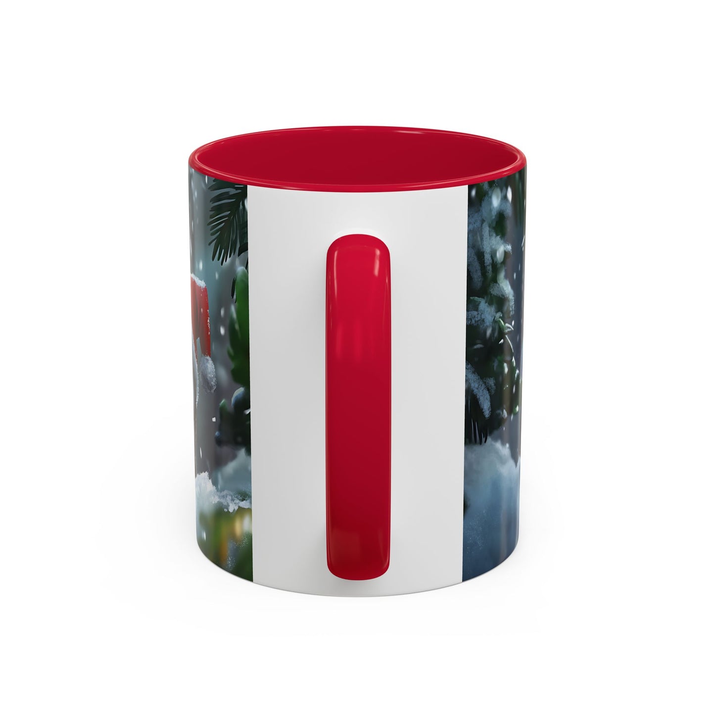Tasse Pingouins de Noël – Mug Hiver avec Bonnets de Père Noël et Neige – Design Animal Kawaii 325ml