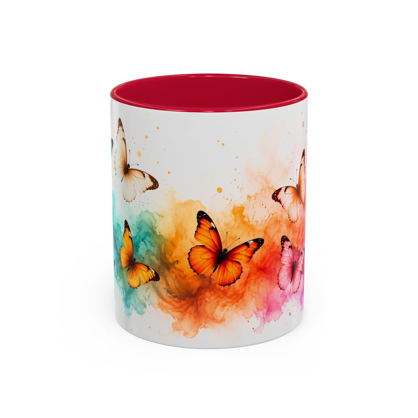 Tasse Papillons Colorés – Mug Aquarelle Artistique et Multicolore – Cadeau Nature et Féerie 325ml