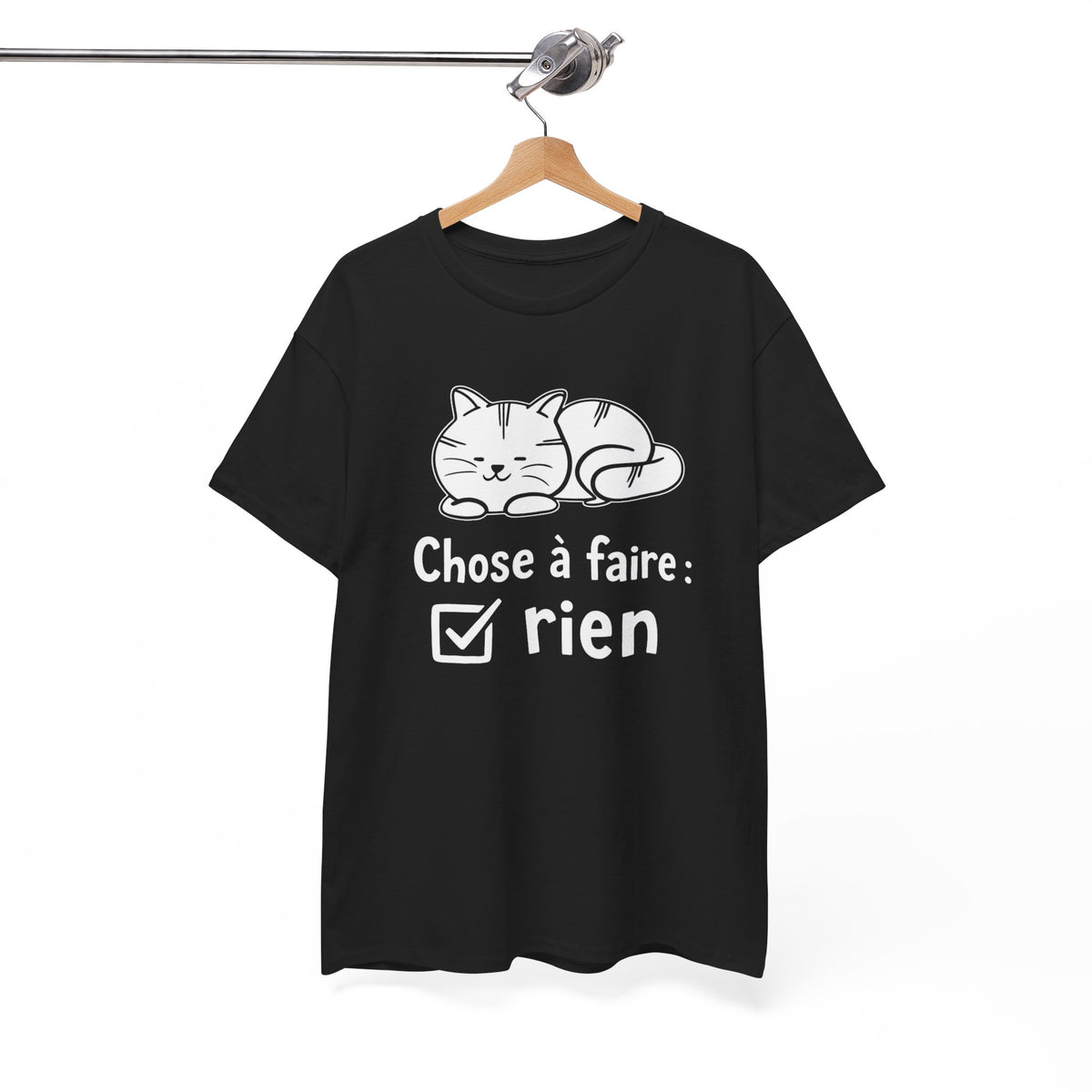 Tee Shirt Chat Homme Femme – Humour Paresse Repos et Sieste – Idée Cadeau Drôle Amoureux des Chats
