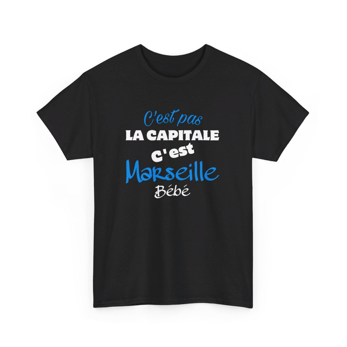 Tee shirt humour C'est pas la capitale c'est Marseille bébé idée cadeau pour Homme et Femme
