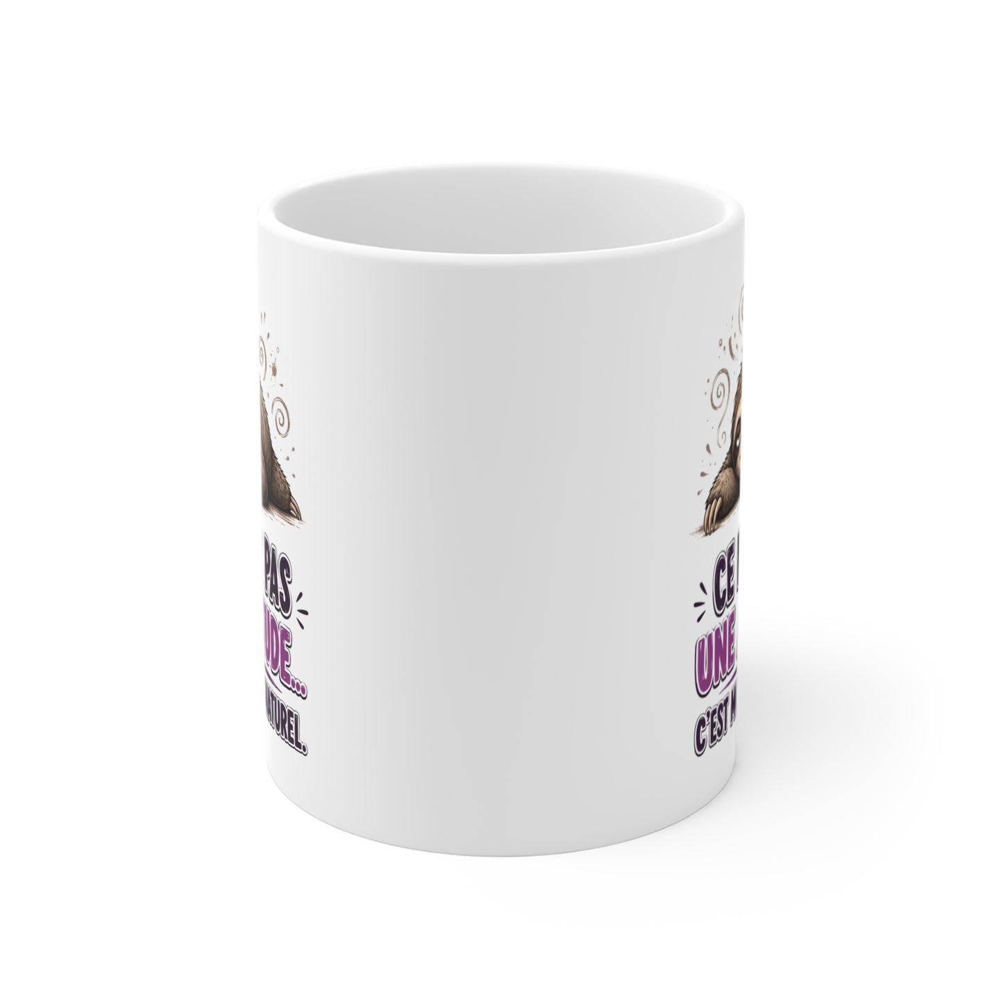 Tasse Ce N’est Pas Une Attitude C’est Mon État Naturel – Mug Humour Paresseux – Cadeau Drôle Homme Femme 325 ml
