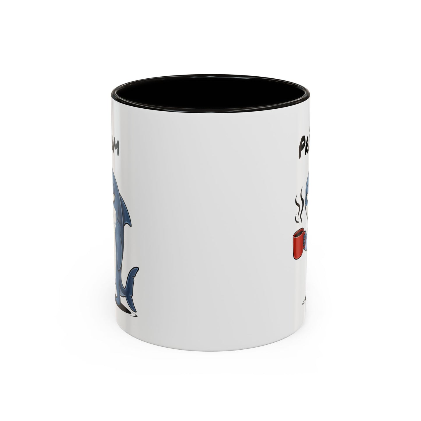 Mug Requin Fatigué Personnalisable 325ml – Tasse Café Humour Animal Drôle Mignon Réveil Difficile