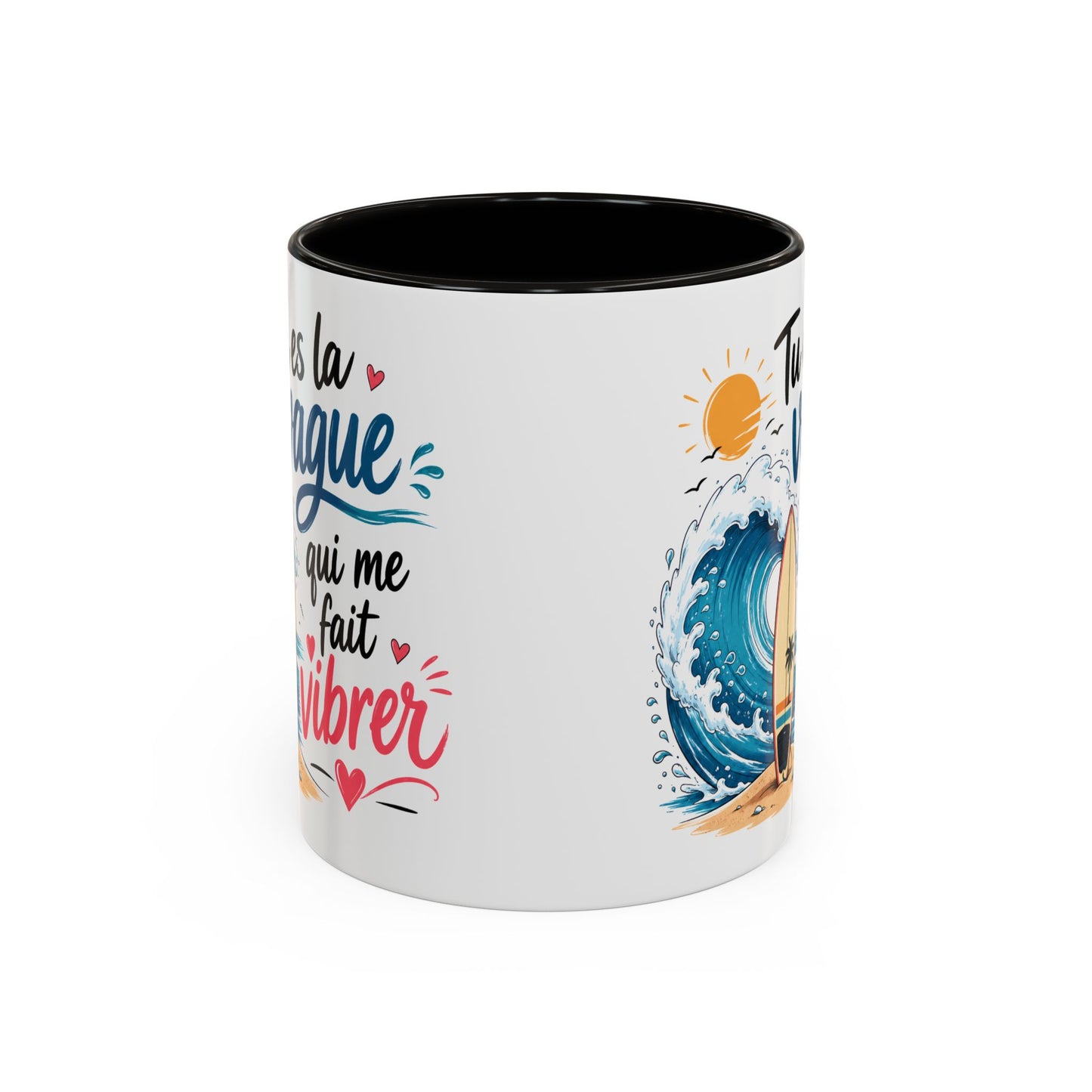 Tasse Tu Es La Vague Qui Me Fait Vibrer – Mug Surf Romantique – Cadeau Amour Couple Surfeur 325ml
