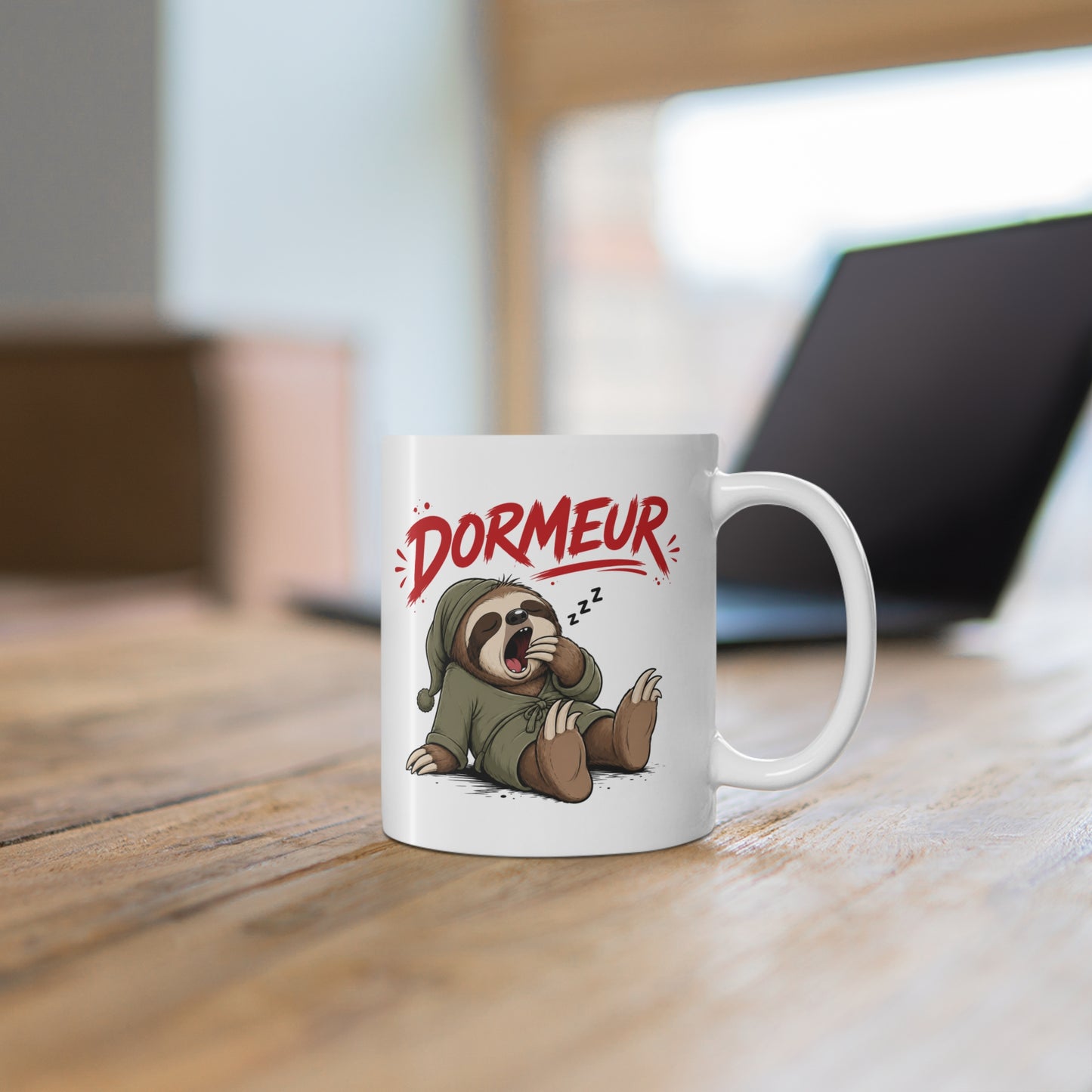 Tasse Dormeur Homme – Mug Humour Paresseux Fatigué – Cadeau Drôle Homme 325ml