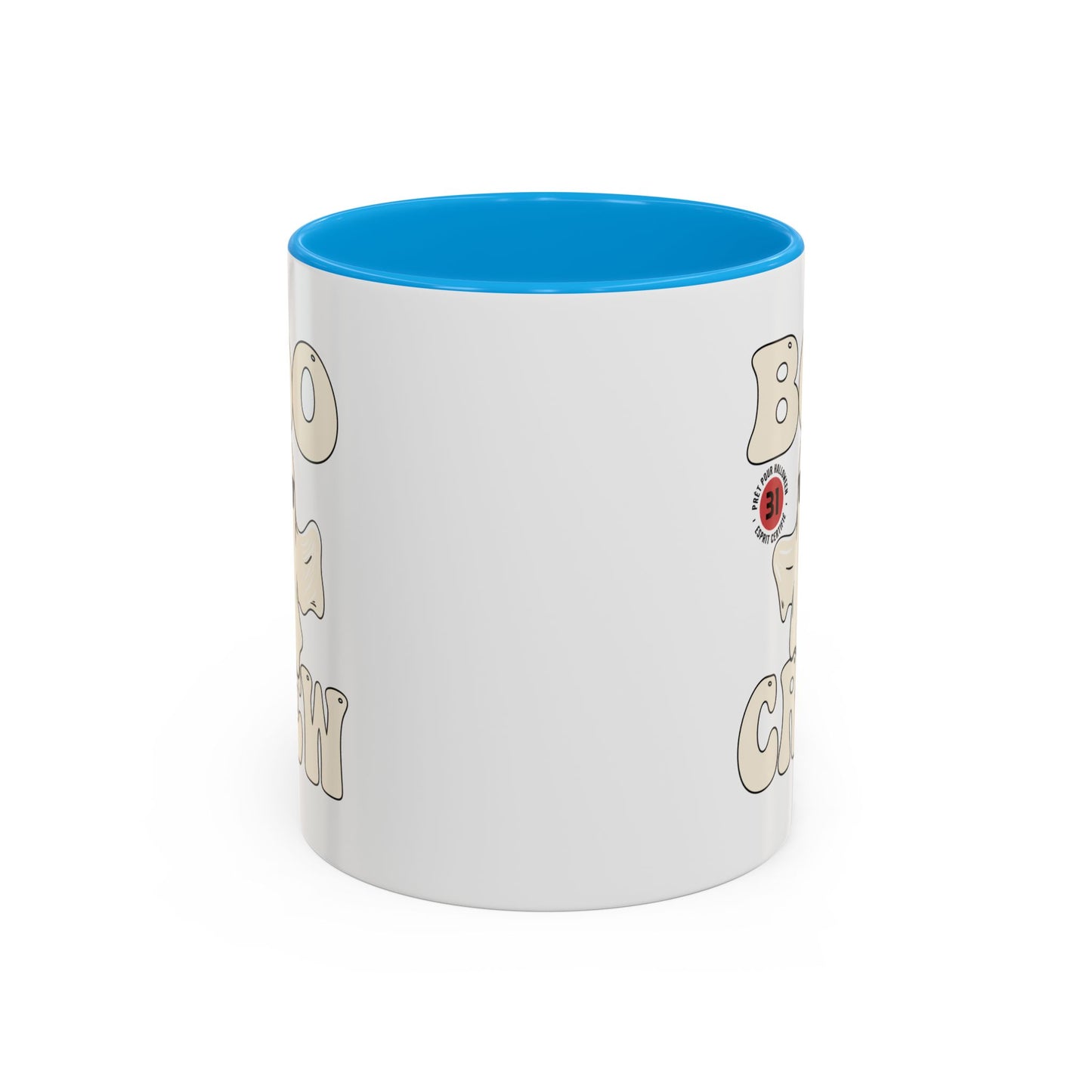 Mug Halloween Fantôme – Tasse Boo Crew – Cadeau Original Homme et Femme, Décoration Effrayante Humour Noir Bleu Rouge