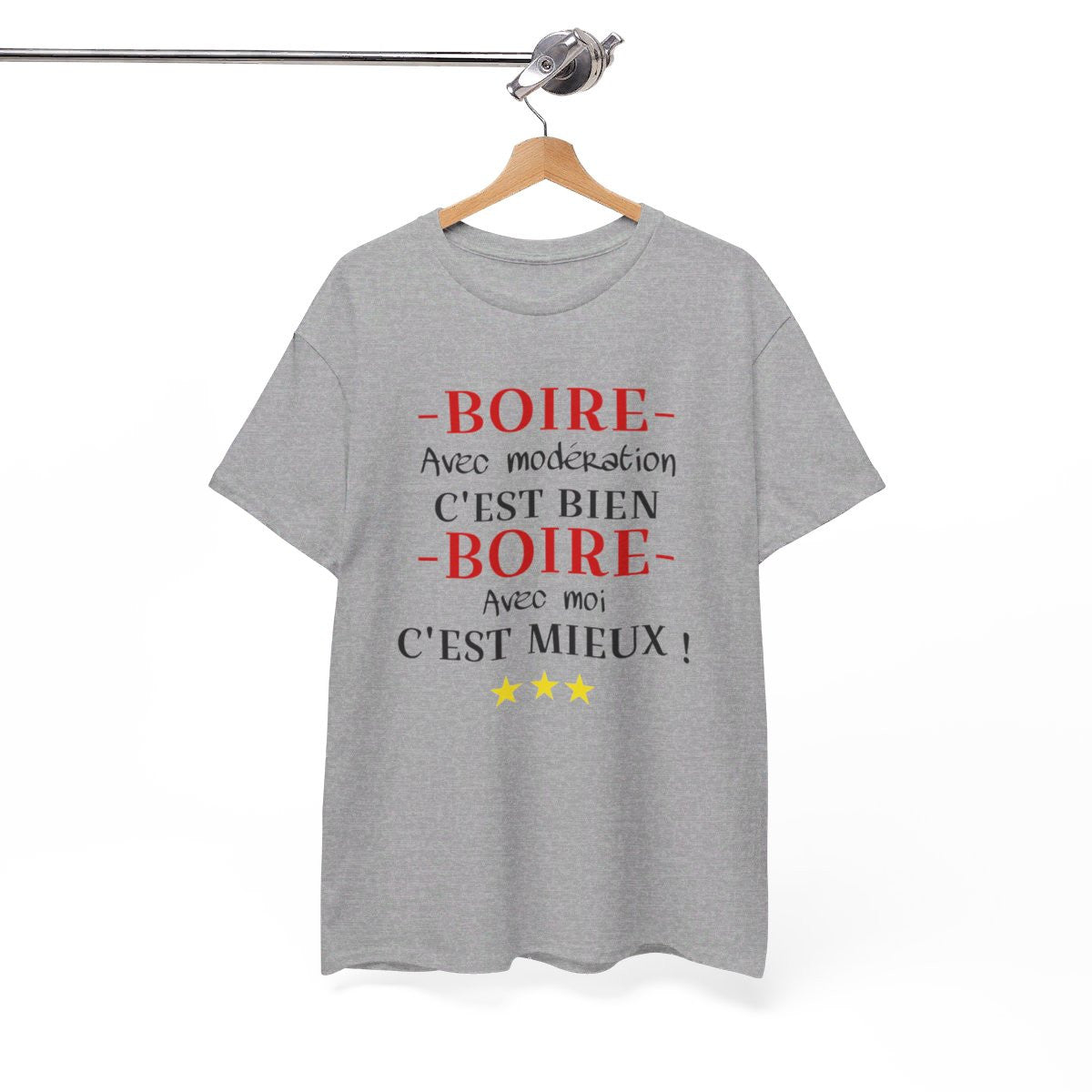 Tee shirt humour Boire avec modération idée cadeau amusant drôle pour Homme et Femme T shirt
