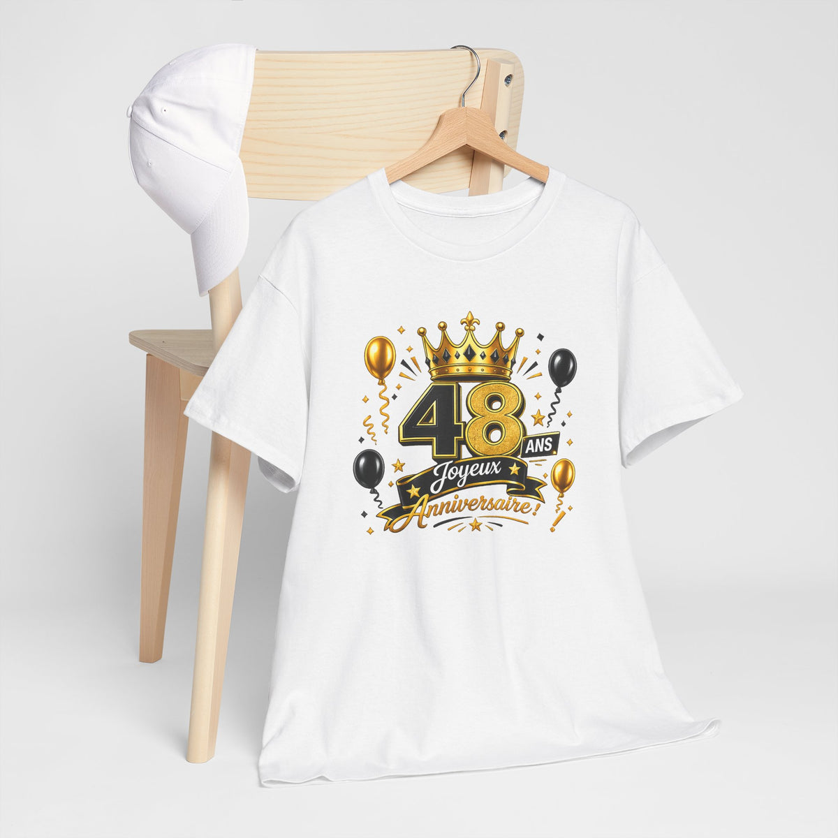 Tee Shirt Anniversaire 48 Ans Homme et Femme – Joyeux Anniversaire – Cadeau 48 Ans