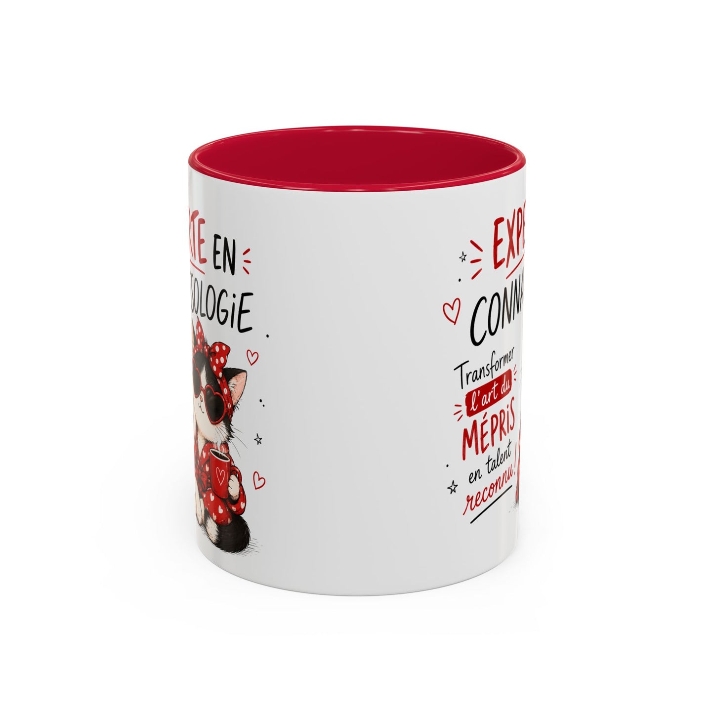 Tasse Experte en Connassologie – Mug Chat Humour Sarcastique – Cadeau Femme Drôle 325ml