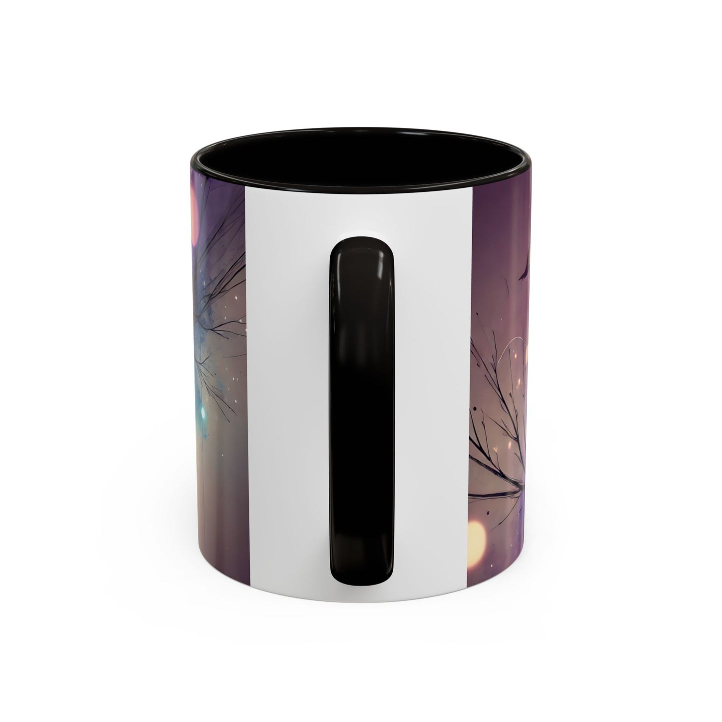 Mug Corbeau Mystique – Tasse Gothique Violet et Bleu avec Oiseau Fantastique – Cadeau Fantasy et Univers Sombre 325ml