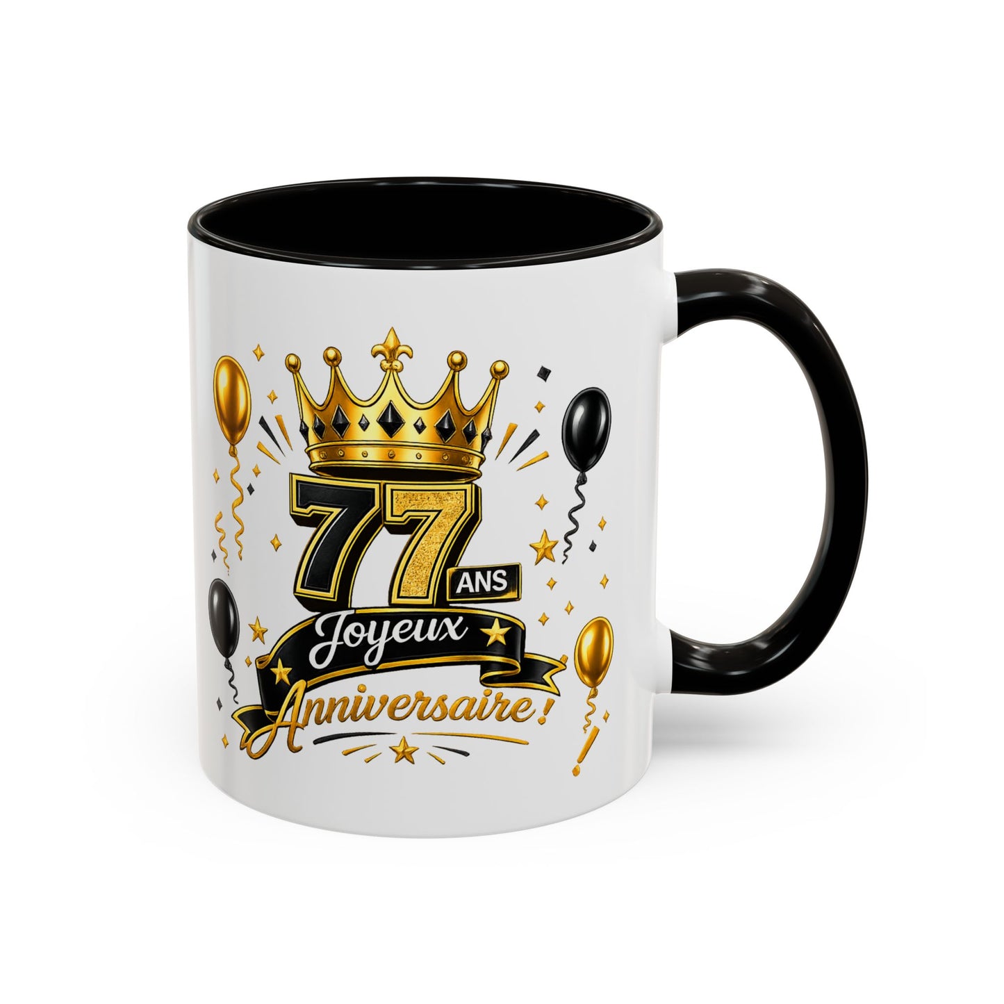 Mug Joyeux 77 Ans – Tasse Anniversaire 77 Ans – Cadeau Original pour Femme Homme – Idée Cadeau 77e Anniversaire