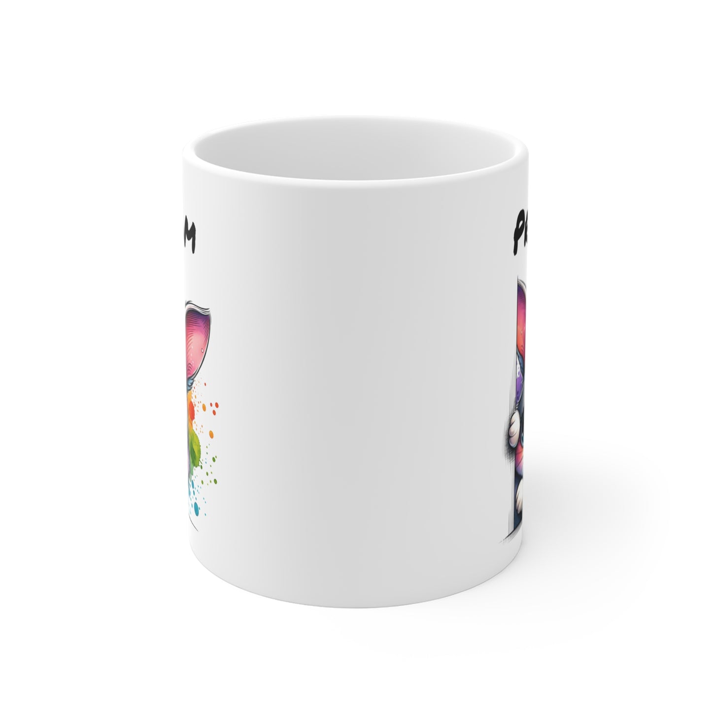 Tasse Personnalisable Lapin Mignon – Mug Prénom Illustration Colorée – Cadeau Animal Printemps Pâques 325ml