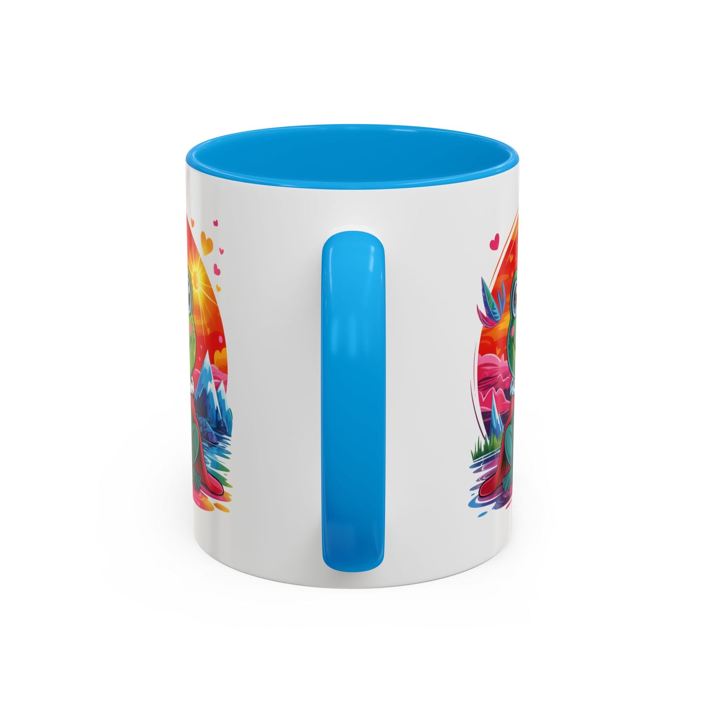 Mug Grenouille Prince Mignon – Tasse Animal Couronne Conte de Fées – Cadeau Original Enfant Adulte – Céramique 325ml Noir Bleu Rouge