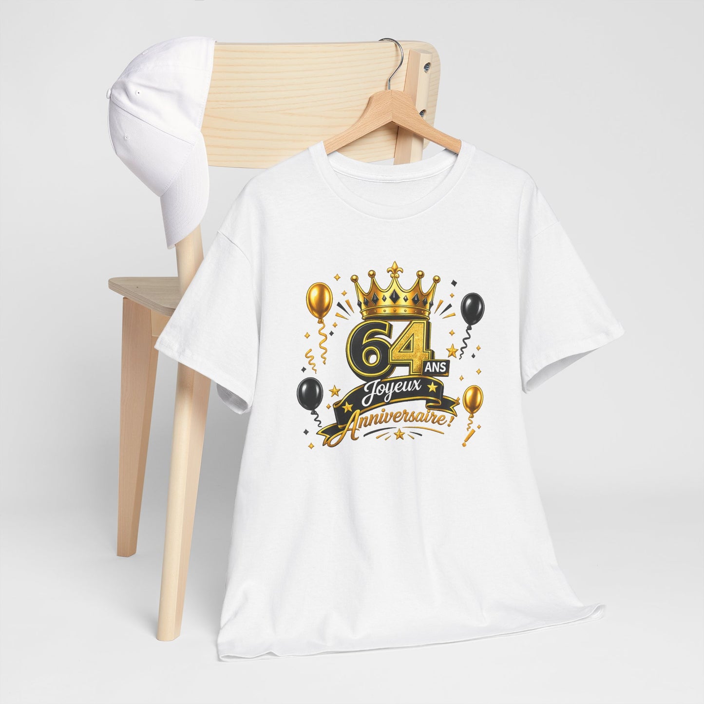 Tee Shirt Anniversaire 64 Ans Homme et Femme – Joyeux Anniversaire – Cadeau 64 Ans