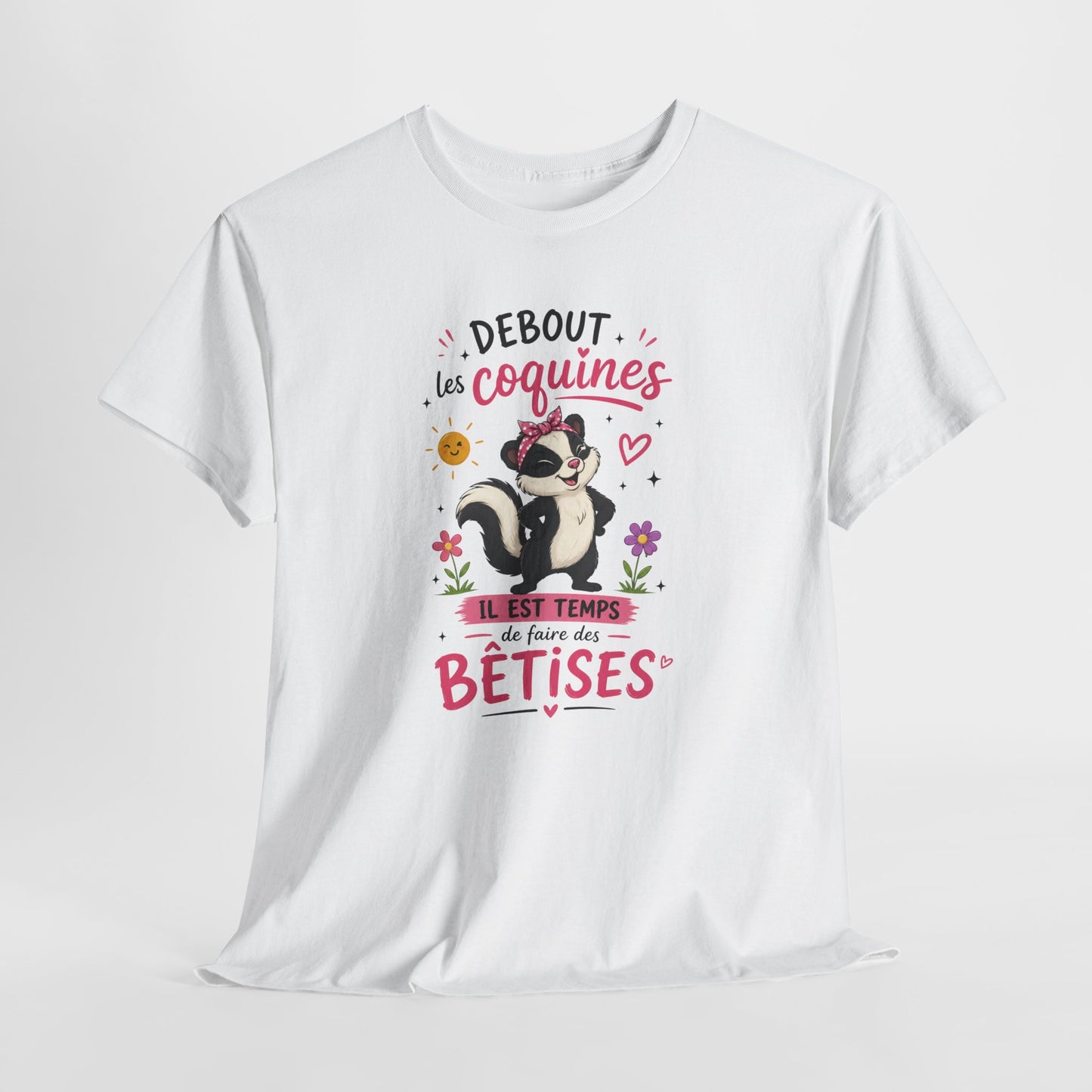Tee-Shirt Femme Humour – Putois Drôle Coquine et Bêtises – Cadeau Original Amusant pour Femme Copine Amie