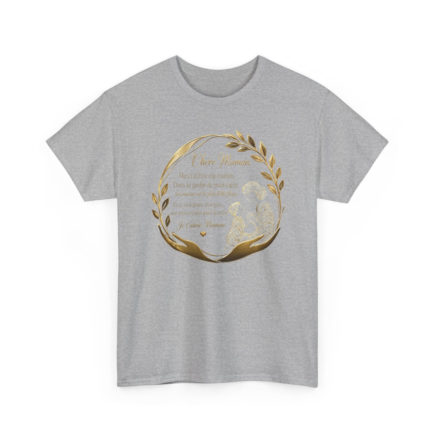 T-Shirt Cadeau Maman Texte Émotionnel – Tee Shirt Fête des Mères Original – Message Amour Maman Élégant