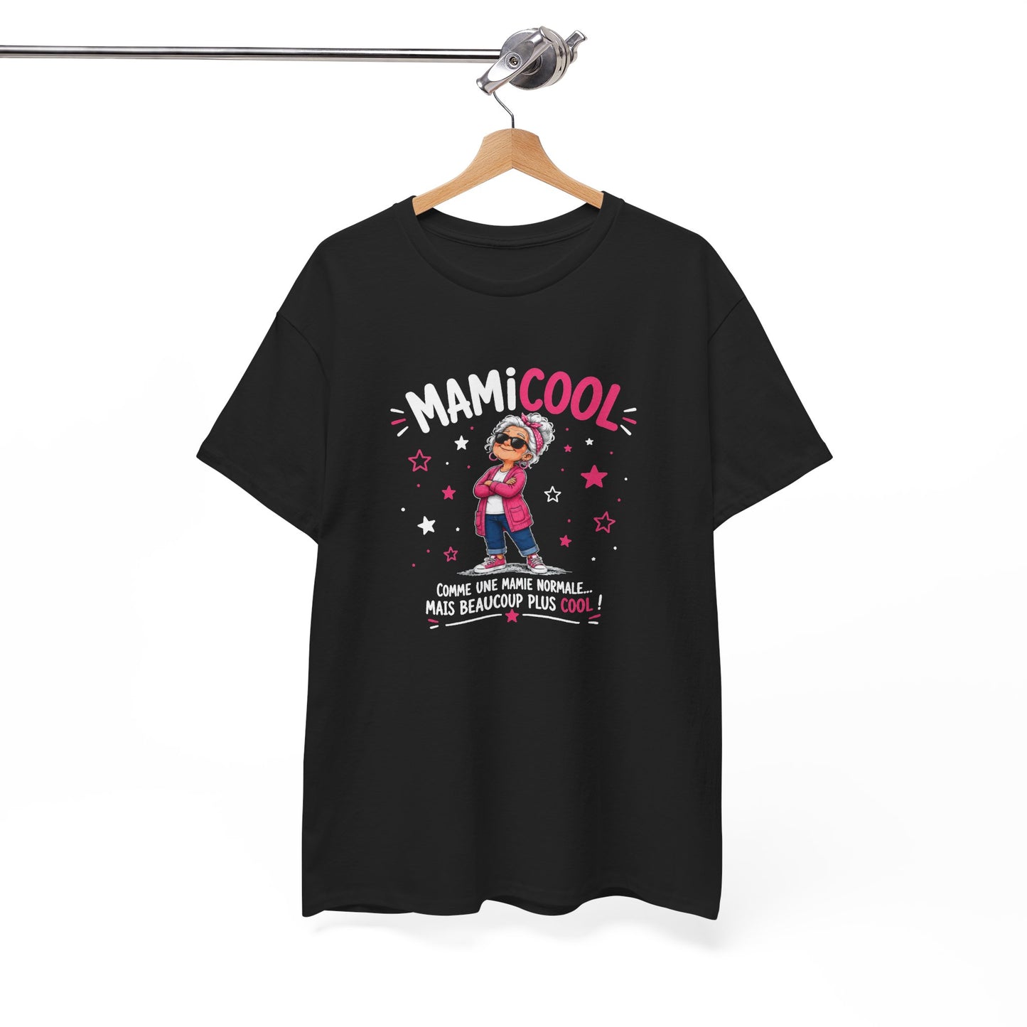 Tee Shirt Mamie Femme – MamiCool Comme une Mamie Normale Mais Beaucoup Plus Cool – T-Shirt Humour Grand-Mère Cadeau Original