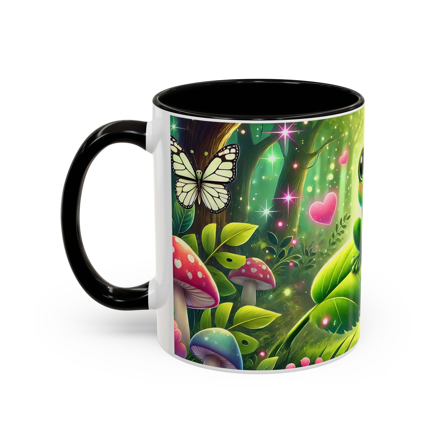 Mug Grenouille Kawaii – Tasse Féérique Forêt Magique et Champignons – Cadeau Cute Femme Enfant 325ml