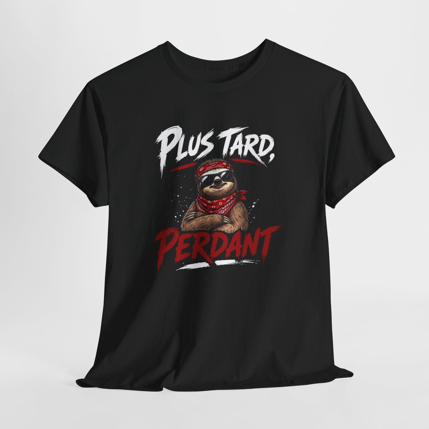 Tee-Shirt Homme Femme Plus Tard, Perdant – Paresseux Cool Humoristique – Cadeau Humour Adulte