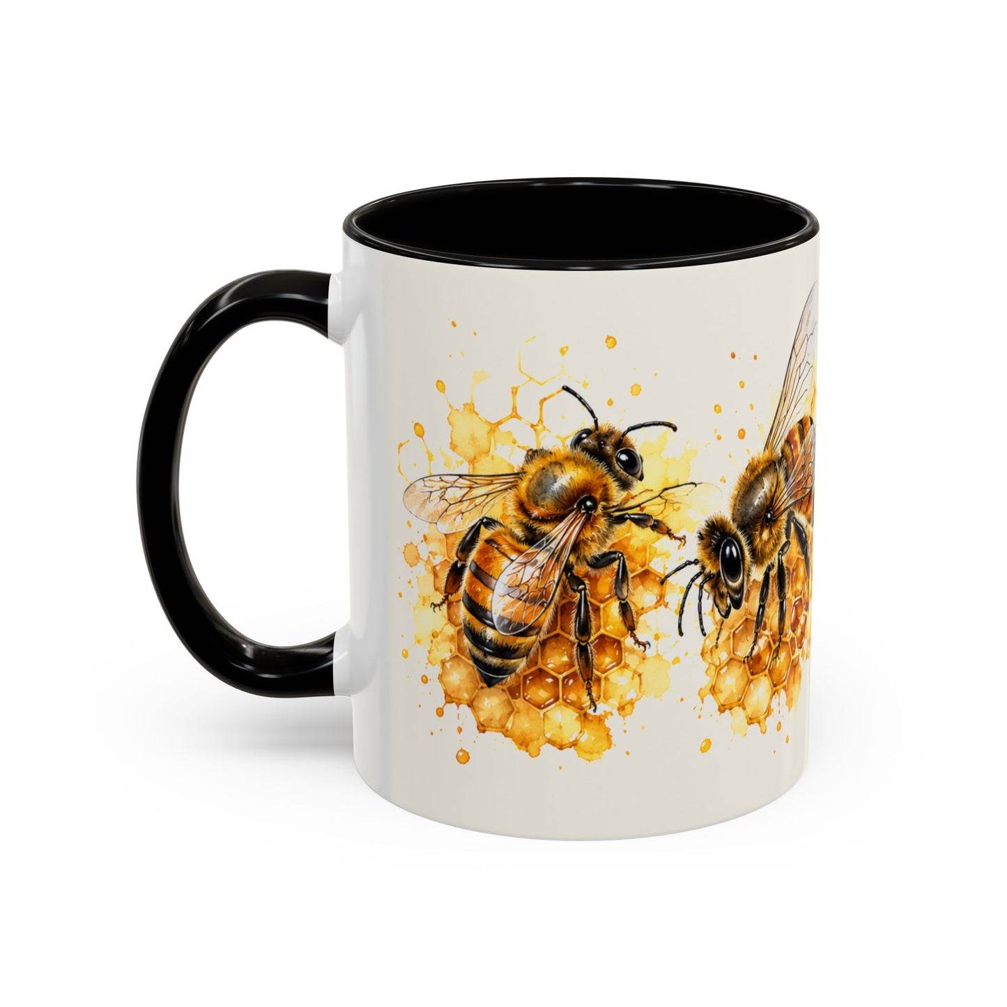 Tasse Abeilles Miel – Mug Apiculture avec Ruche et Rayon de Miel – Cadeau Nature 325ml