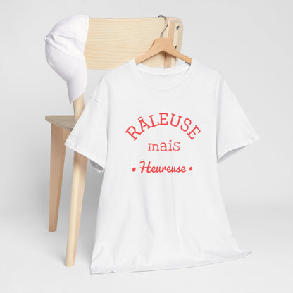 Tee Shirt Femme "Râleuse mais Heureuse" - Humour et Confort
