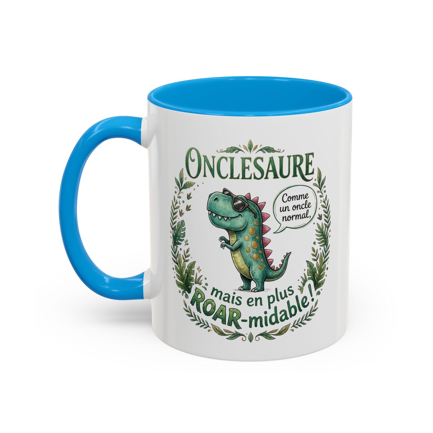 Tasse Oncle Dinosaure 325ml – Mug Céramique Humour Tonton Cadeau Original Famille Dinosaure