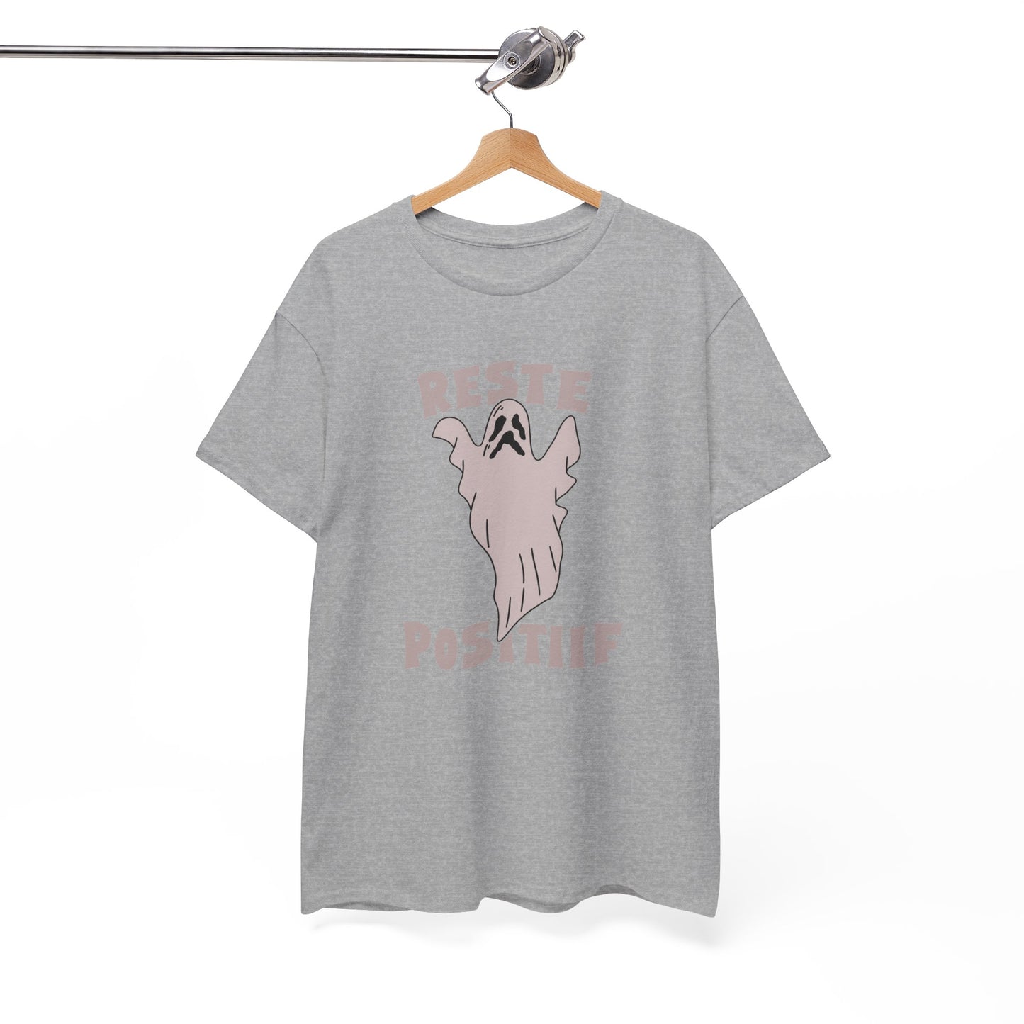 T-Shirt Halloween Homme et Femme – Fantôme Humour Positif – Cadeau Original Amoureux Halloween