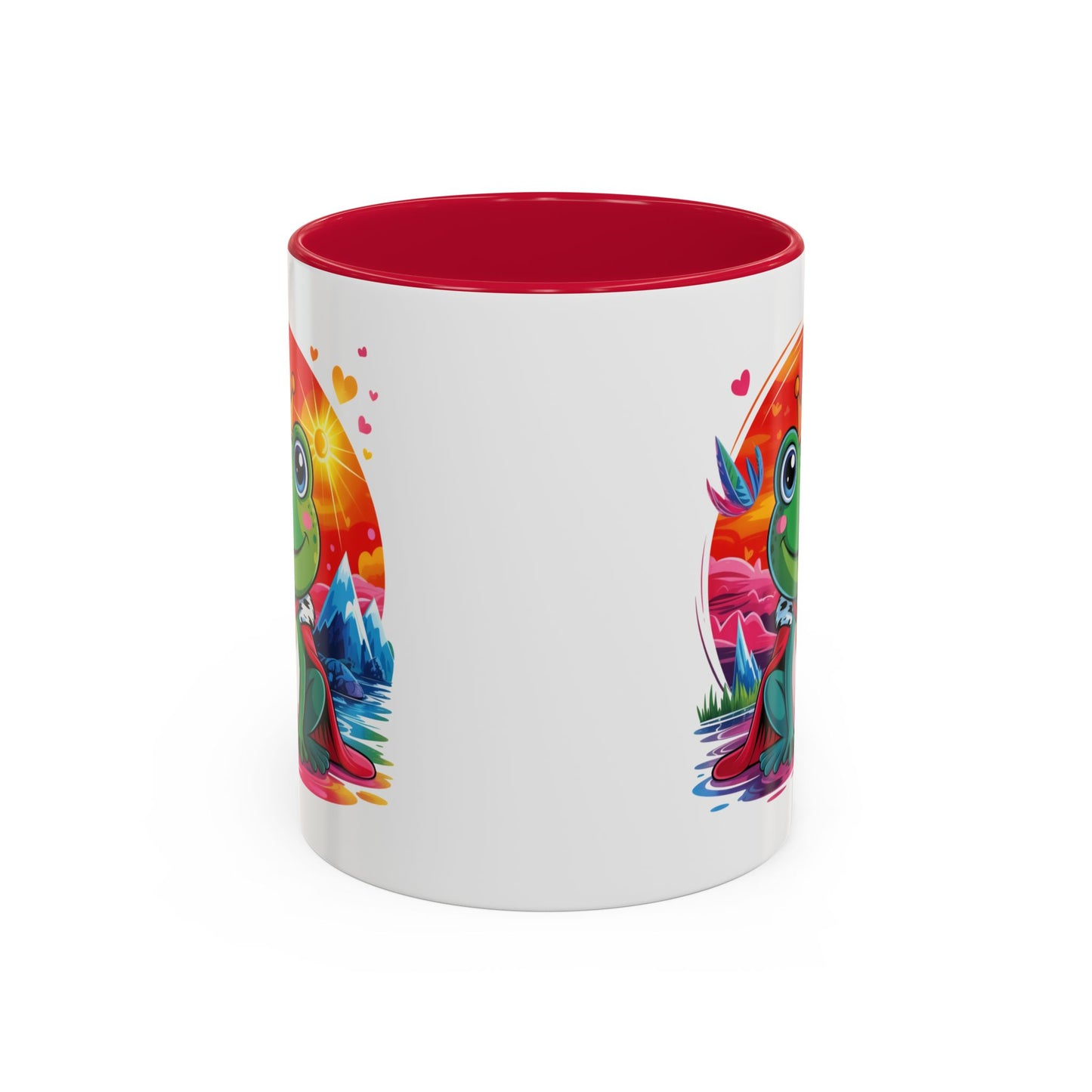 Mug Grenouille Prince Mignon – Tasse Animal Couronne Conte de Fées – Cadeau Original Enfant Adulte – Céramique 325ml Noir Bleu Rouge
