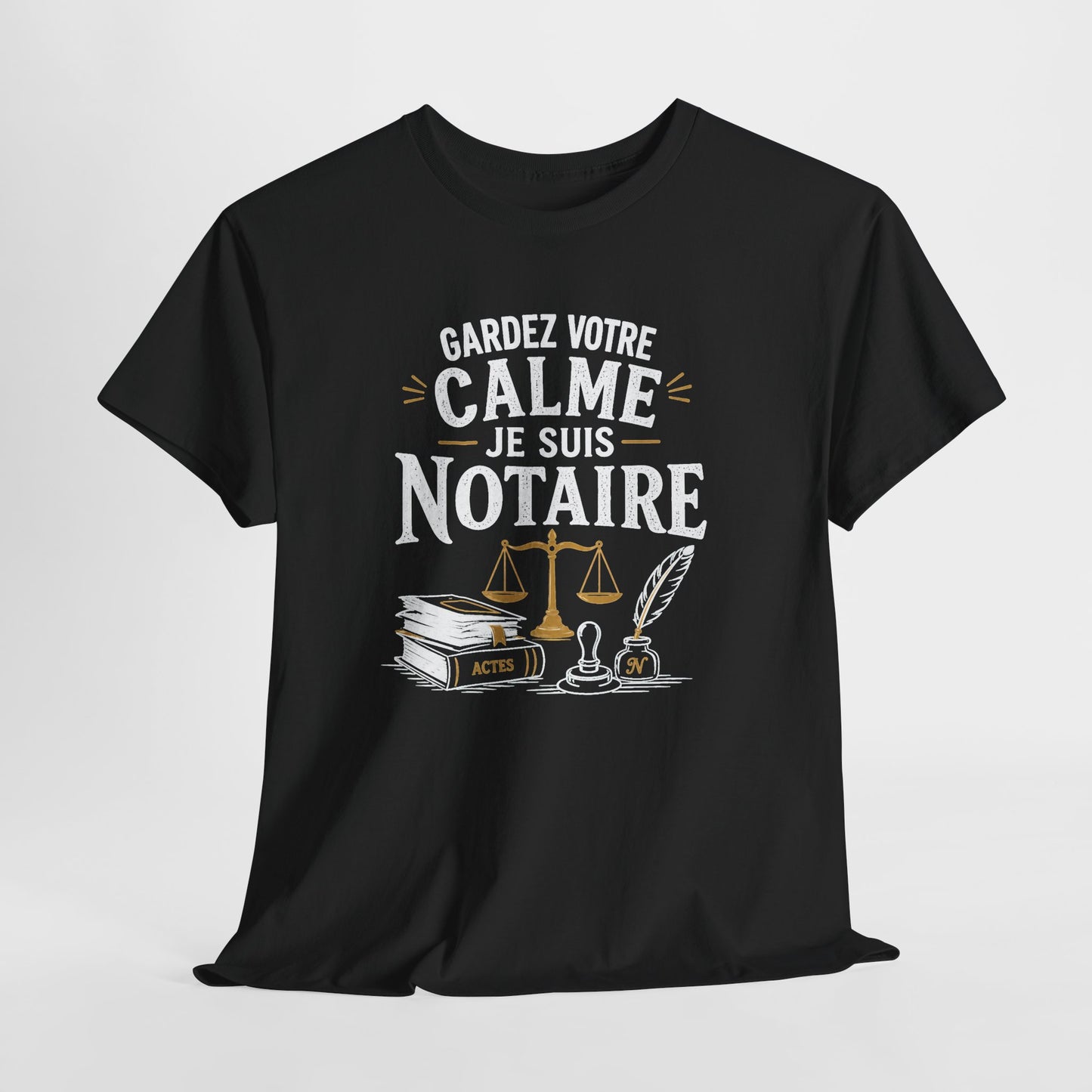 Tee Shirt Homme et Femme Notaire Humour Métier Juridique Cadeau Professionnel Droit Justice Étude Notariale